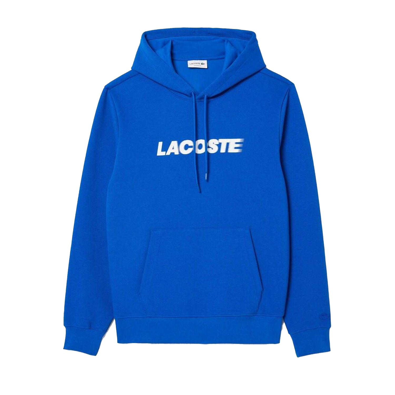 LACOSTE Felpa con cappuccio da uomo Lacoste cotone biologico blu, vestibilità regular