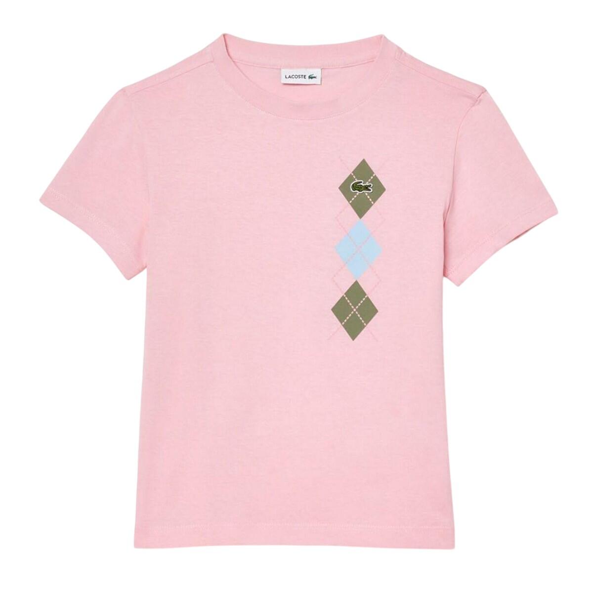 LACOSTE Childrens/Kids Argyle TShirt (Pink)