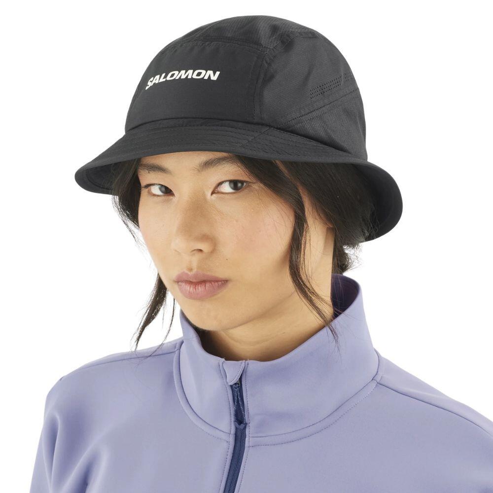 Gorra Shakeout Bucket Hat Deep Black running Unisex Negro Salomon 2/3