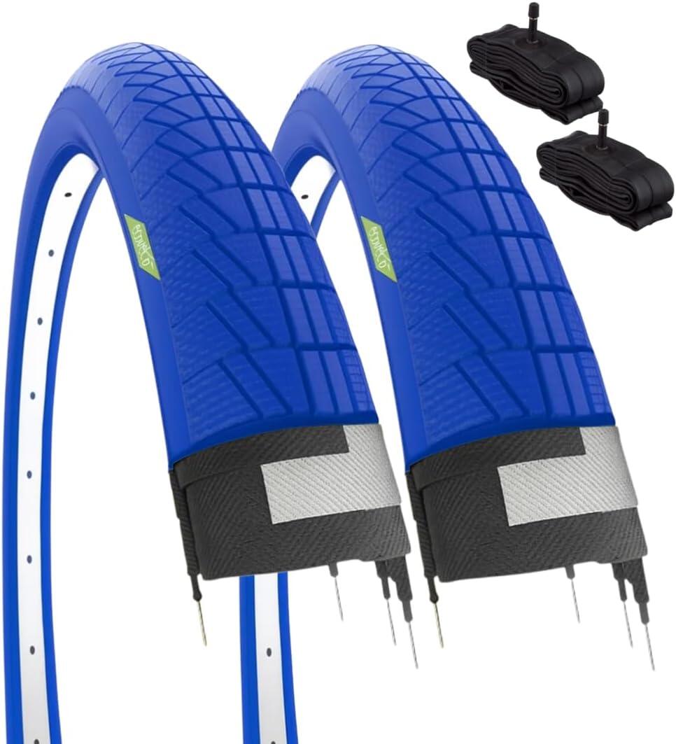 ECOVELO 2 copertoni blu 20x1.75 + camere, pneumatici graziella bici 20 x 1.75 EV