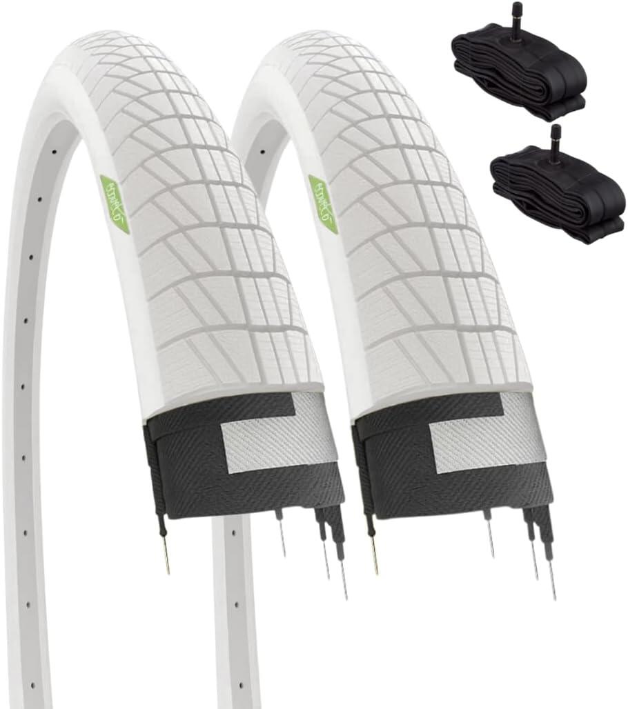 ECOVELO 2 copertoni bianchi 20x1.75 +camere, pneumatici bici 20 x 1.75 graziella EV