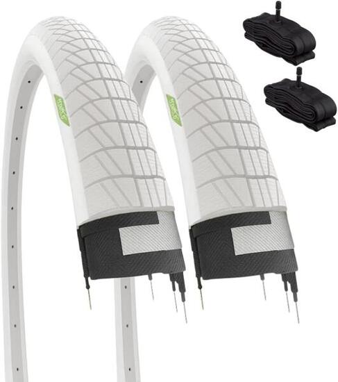 2 copertoni bianchi 20x1.75 +camere pneumatici bici 20 x 1.75 graziella EV