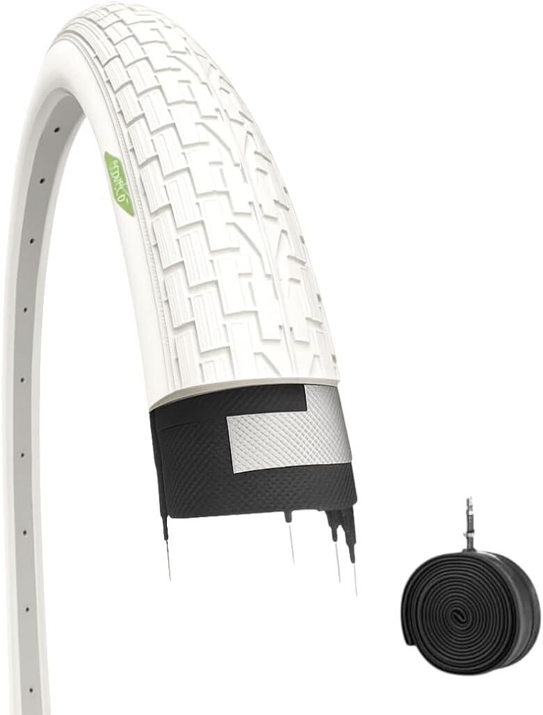 ECOVELO Copertone bianco 20 x1.95 (50-406) + camera, pneumatico bambino 20 x 1.95 BMX EV