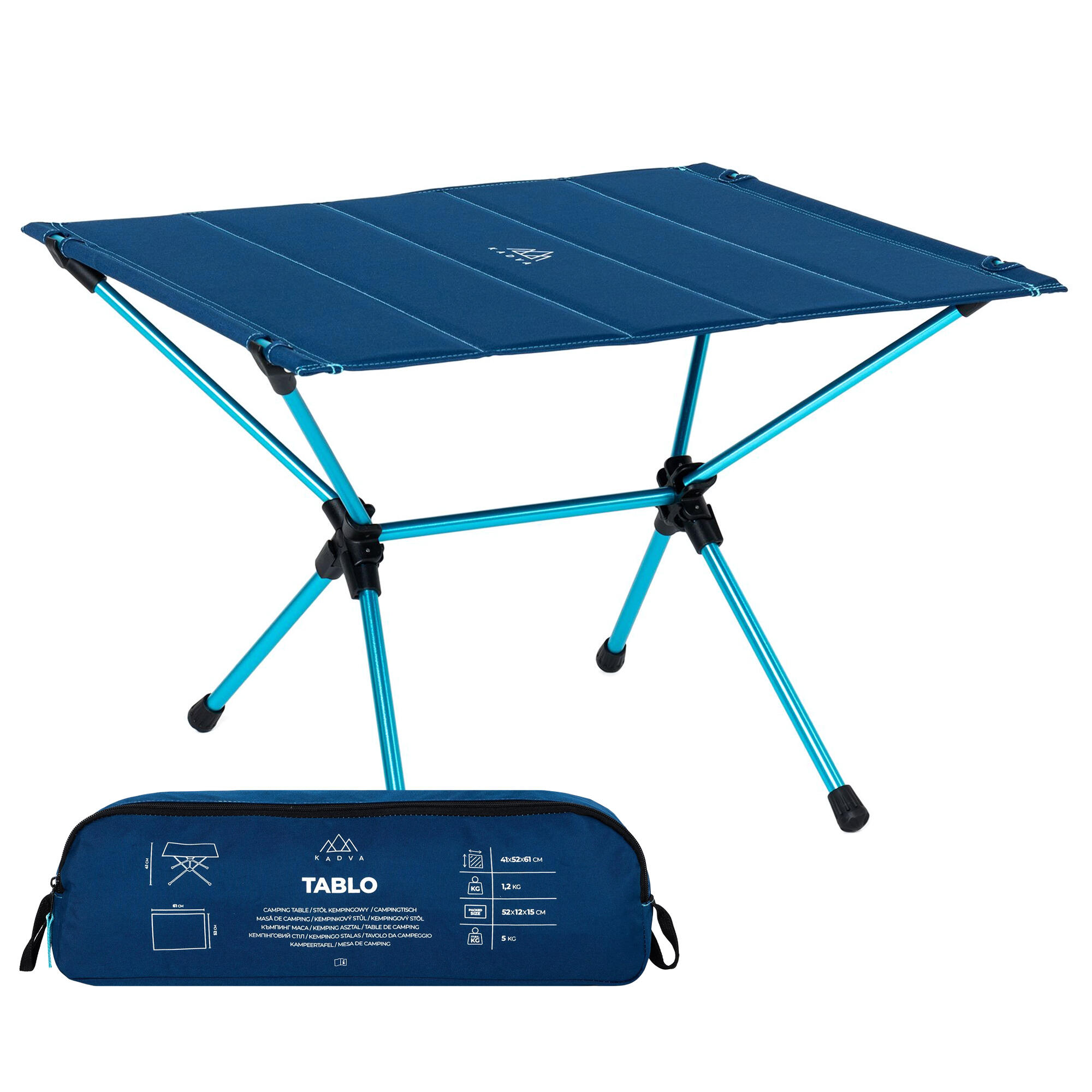 Kadva - Table Touristique Kadva Tablo - Table De Camping - Bleu - Taille Unique - Decathlon