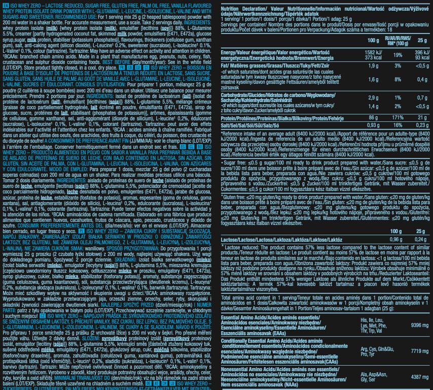 Isolato di siero di latte - Iso Whey Zero - Vaniglia 3/5