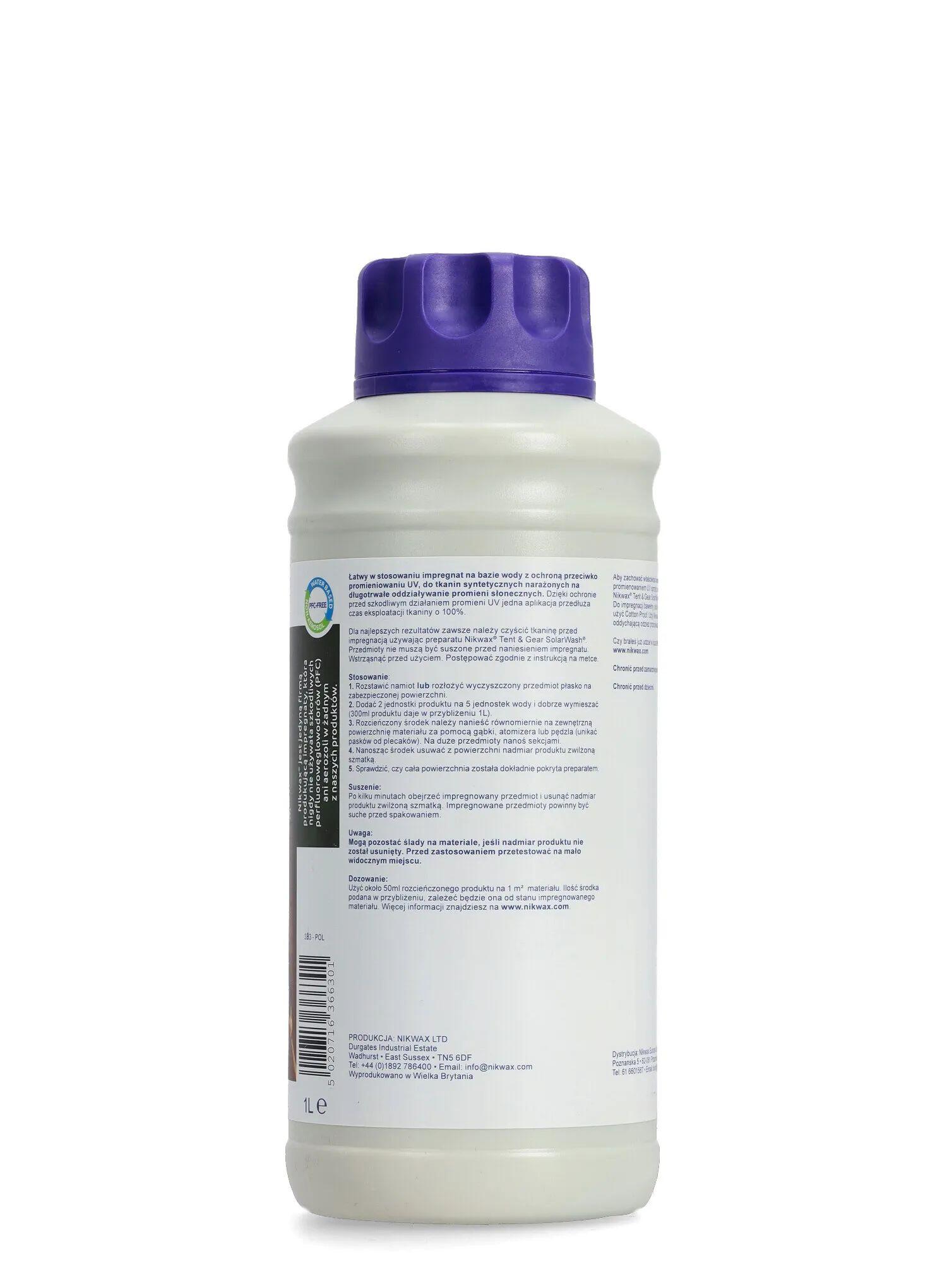 Nikwax Tent & Gear Solarproof Spray 1000 ml (concentrado) 2/3