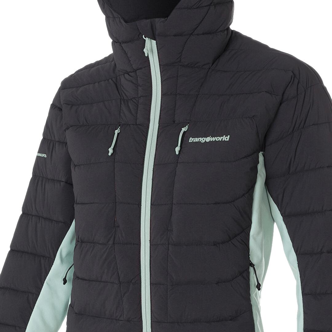 Chaqueta acolchada para Mujer Trangoworld Abeille kb Negro/Verde 2/3
