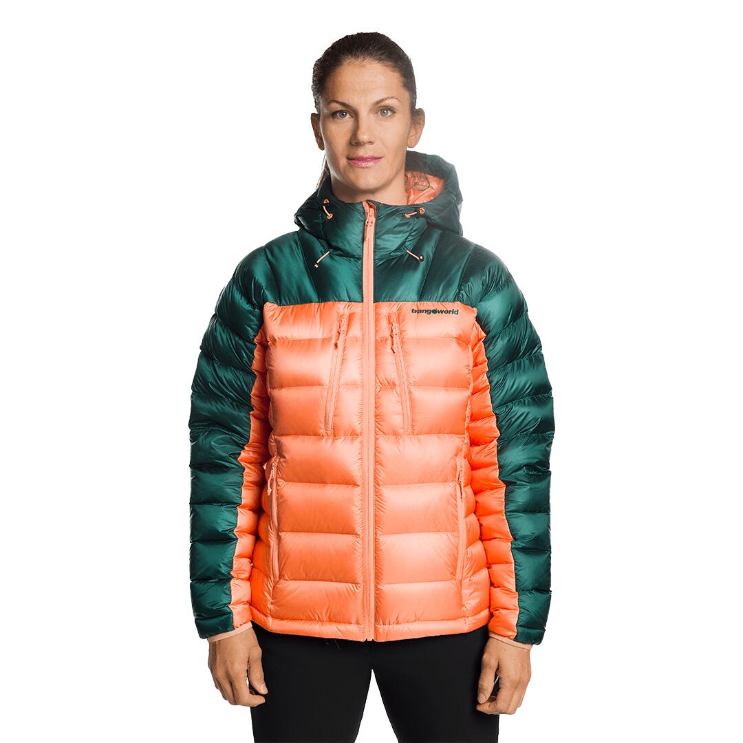 Plumífero para Mujer Trangoworld Queyras dr Rosa/Verde/Negro 190g 800cuin 3/7