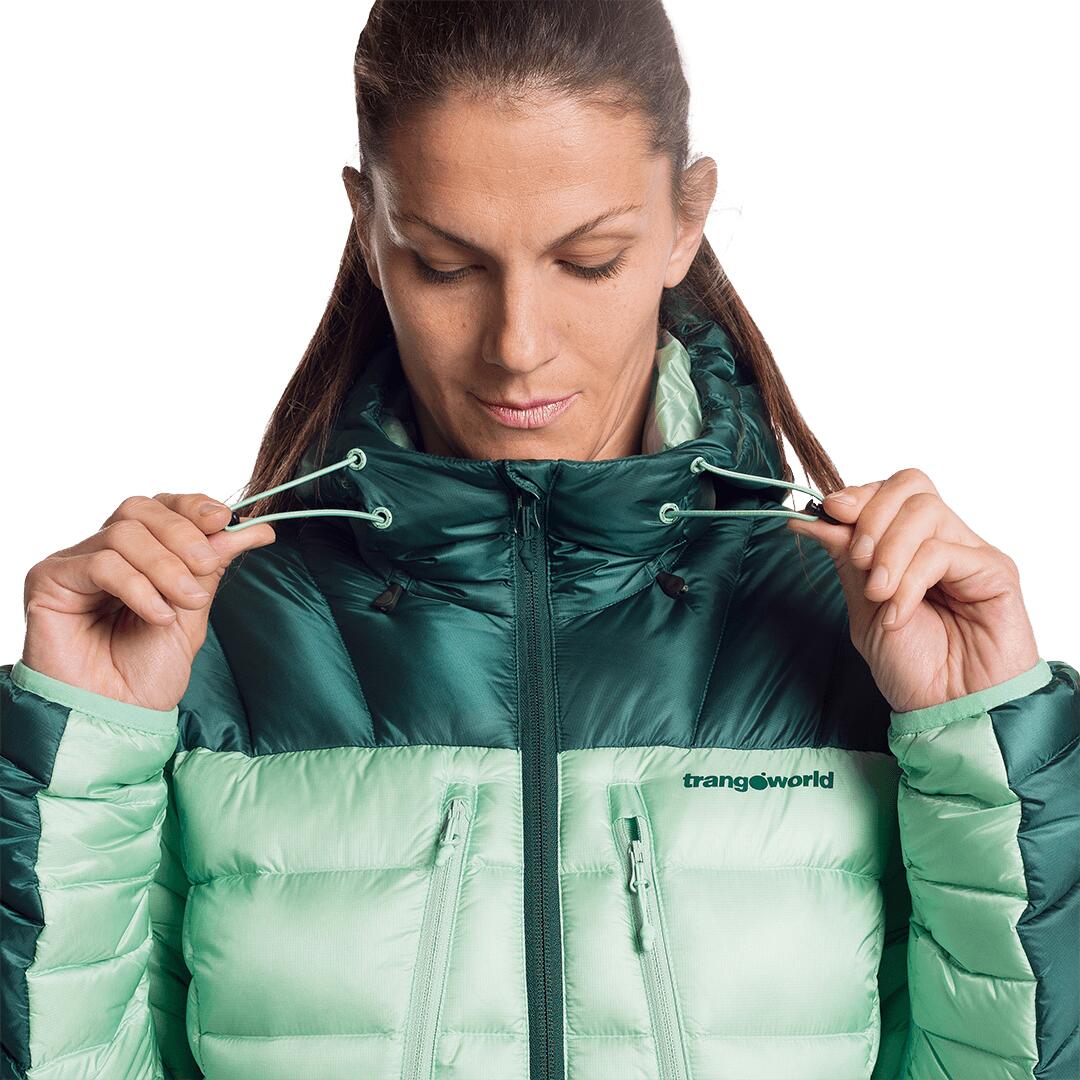 Plumífero para Mujer Trangoworld Queyras dr Verde/Verde/Negro 190g 800cuin 6/7