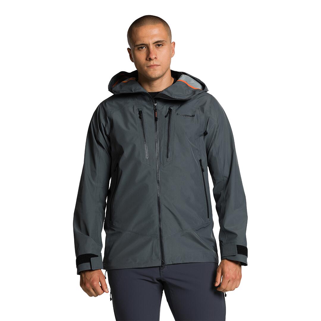 Chaqueta para Hombre Trangoworld Tosos Negro/Gris/Negro Impermeable 2/7