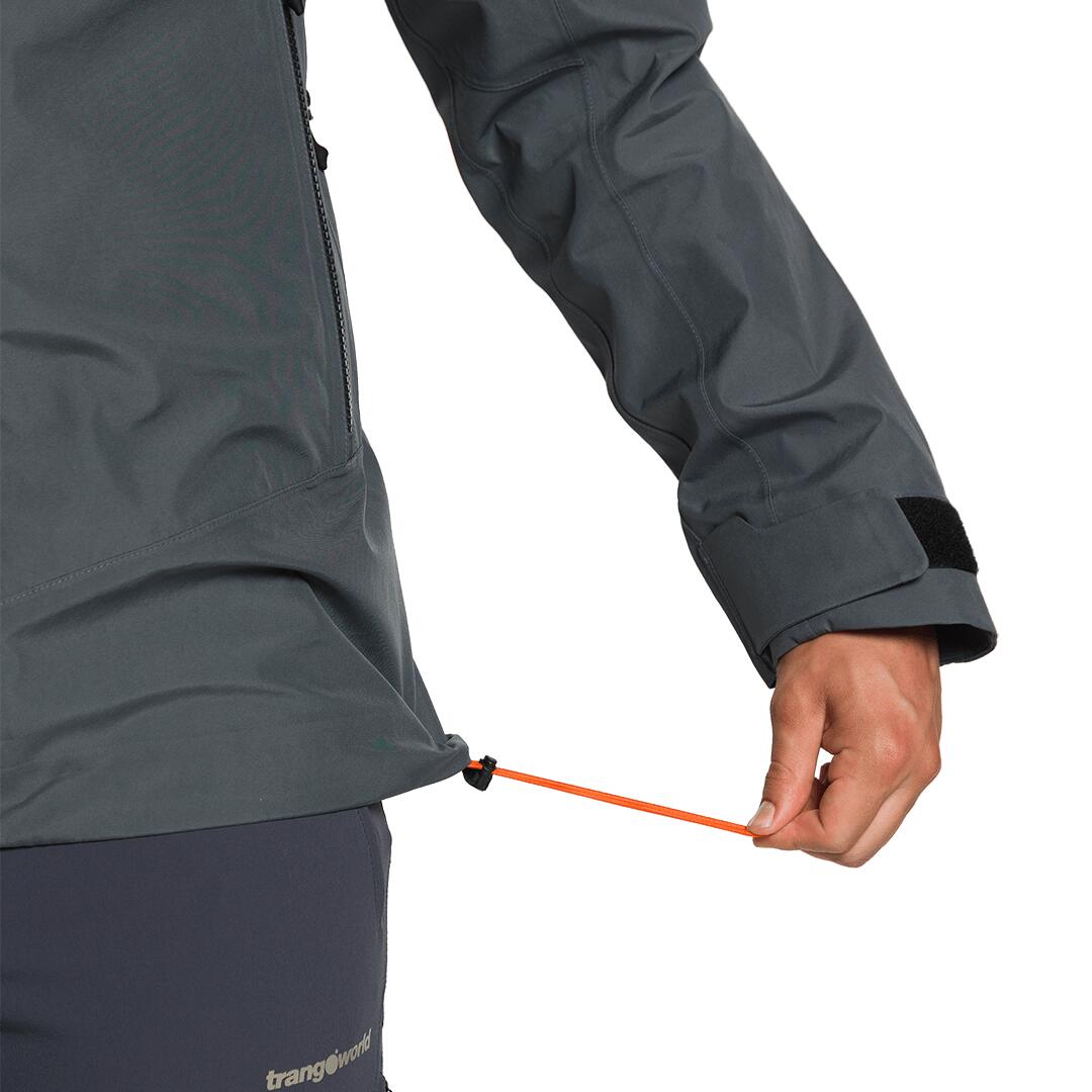 Chaqueta para Hombre Trangoworld Tosos Negro/Gris/Negro Impermeable 5/7