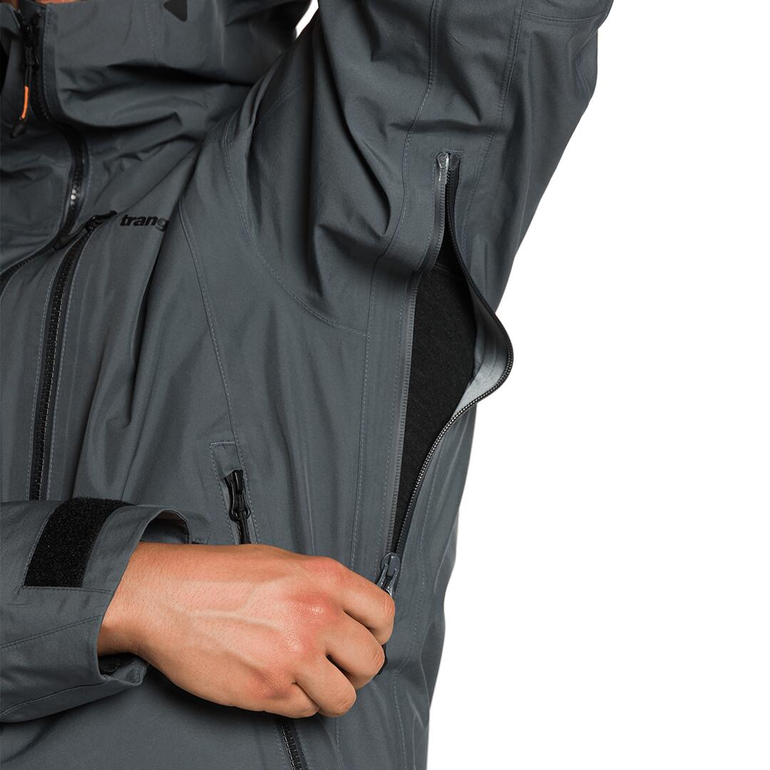 Chaqueta para Hombre Trangoworld Tosos Negro/Gris/Negro Impermeable 6/7