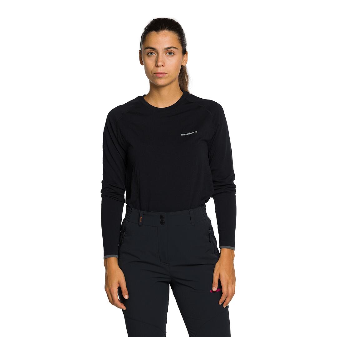 Camiseta térmica manga larga para Mujer Trangoworld Aren Negro/Gris 3/6