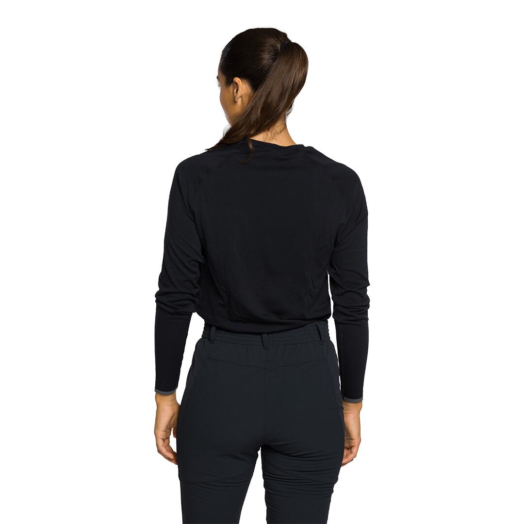 Camiseta térmica manga larga para Mujer Trangoworld Aren Negro/Gris 4/6