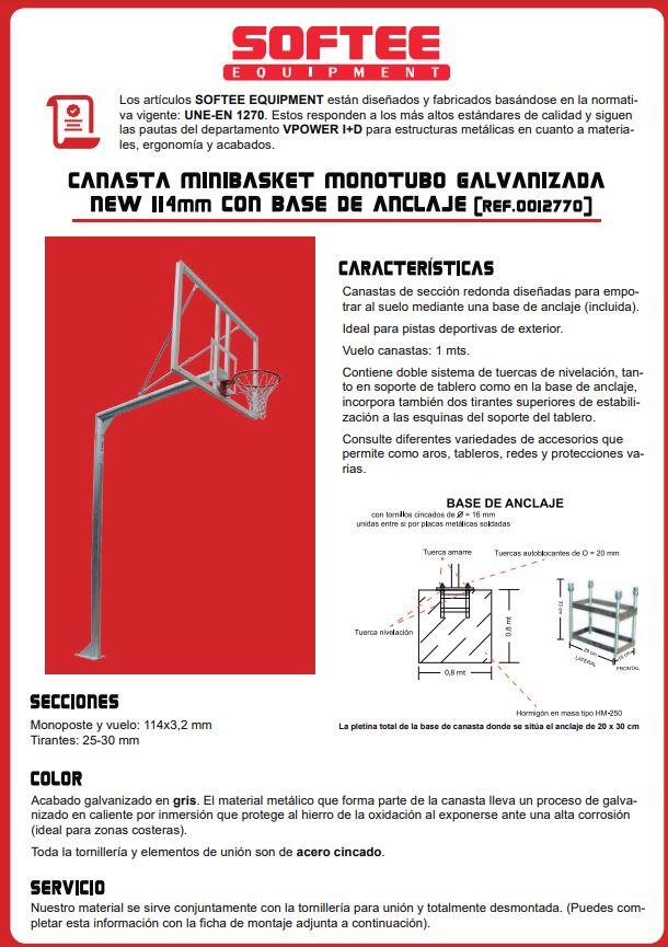 Lote de 2 minicestas galvanizadas Softee Equipment 3/4