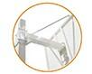 Set van 2 single-pipe basketbal hoepels met ankerbasis - zonder borden of hoepel 3/6