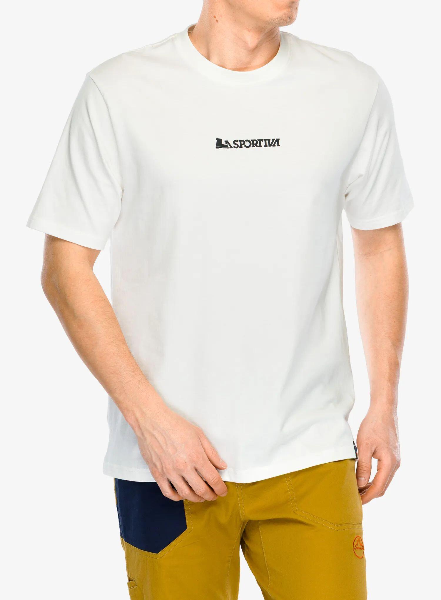 T-shirt homme La Sportiva Moon Climb 100% coton biologique loose fit Chalk 1/7