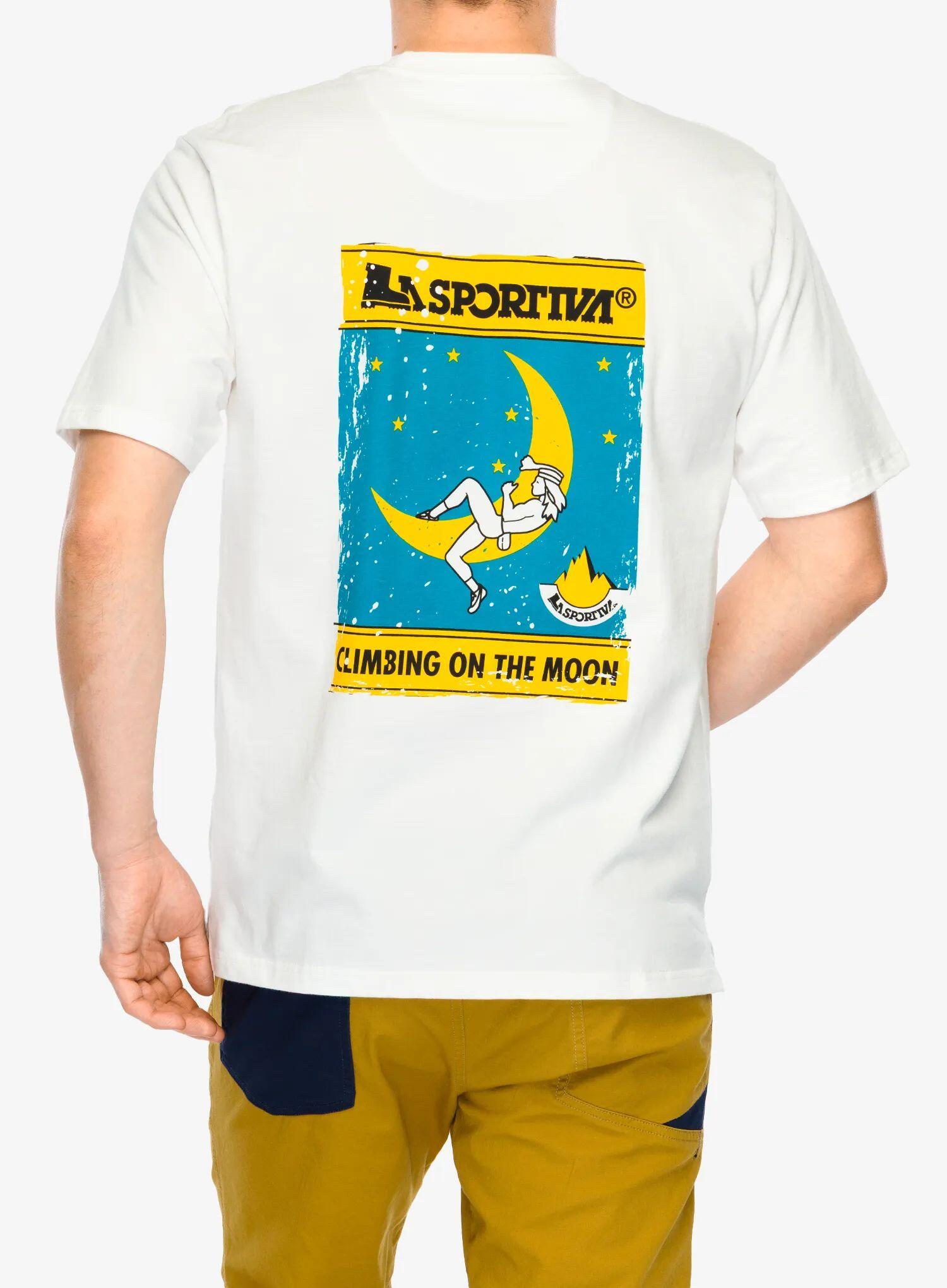 T-shirt homme La Sportiva Moon Climb 100% coton biologique loose fit Chalk 2/7