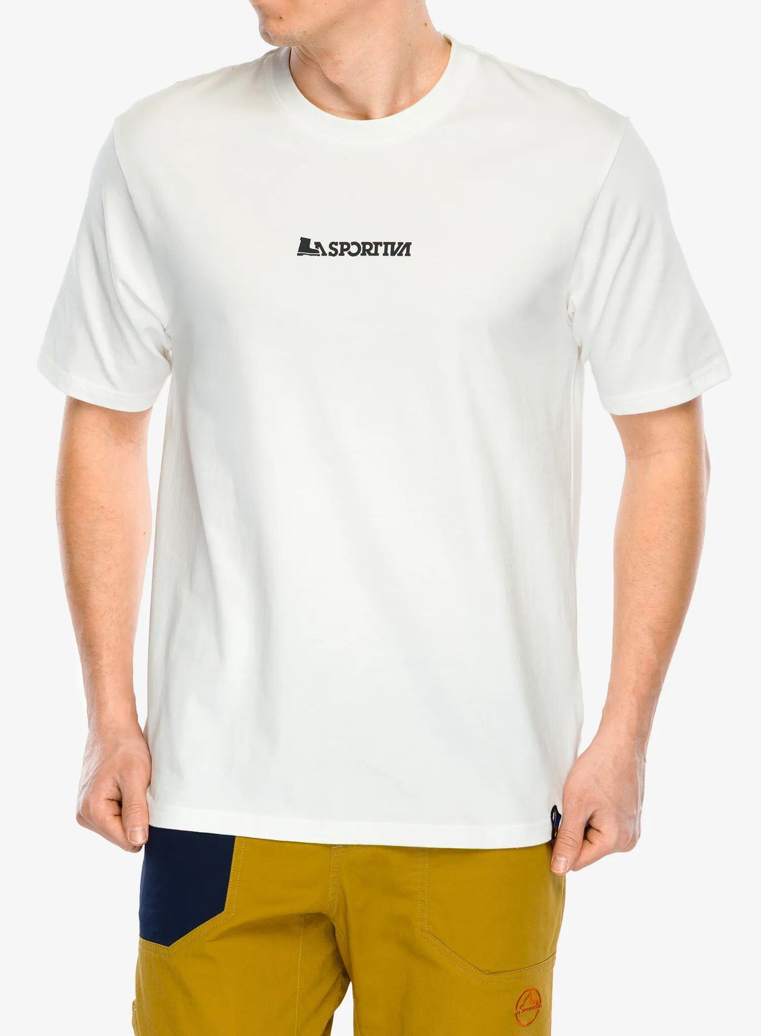 T-shirt homme La Sportiva Moon Climb 100% coton biologique loose fit Chalk 5/7