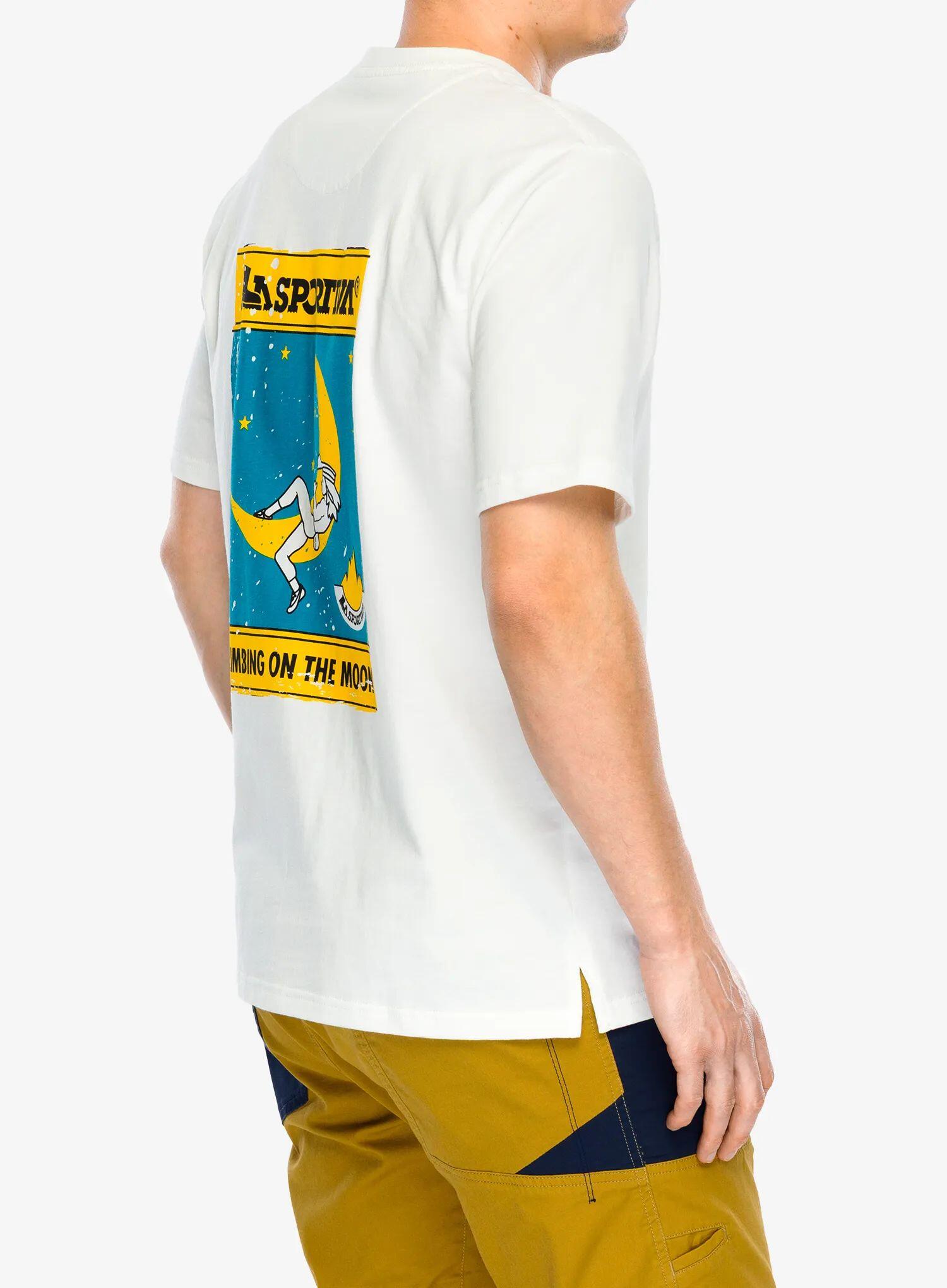 T-shirt homme La Sportiva Moon Climb 100% coton biologique loose fit Chalk 4/7
