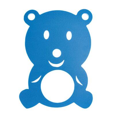 Wandkleed met teddy vorm 4cm blauw