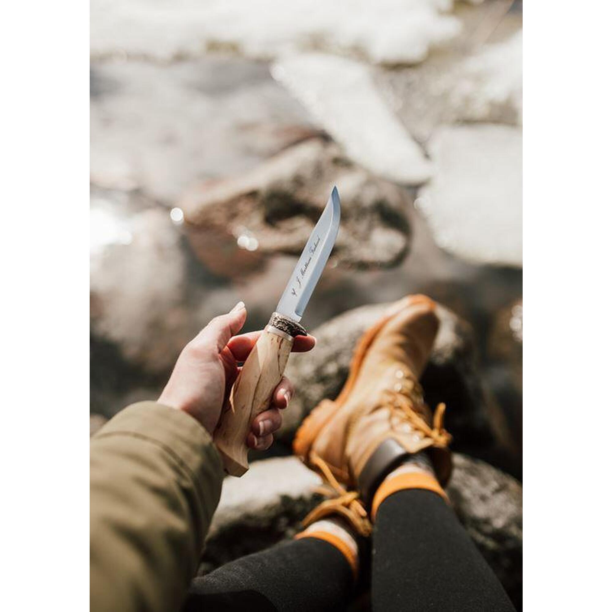 Cutit Marttiini Deluxe Ilves, lama 11 cm, teaca piele