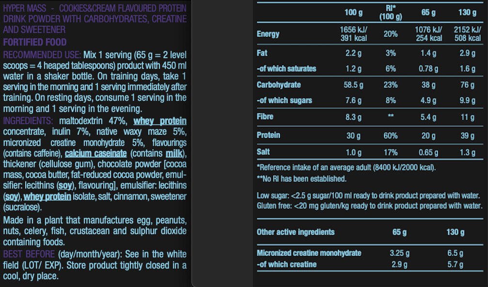 BioTech Hyper Mass - 1000g 3/3