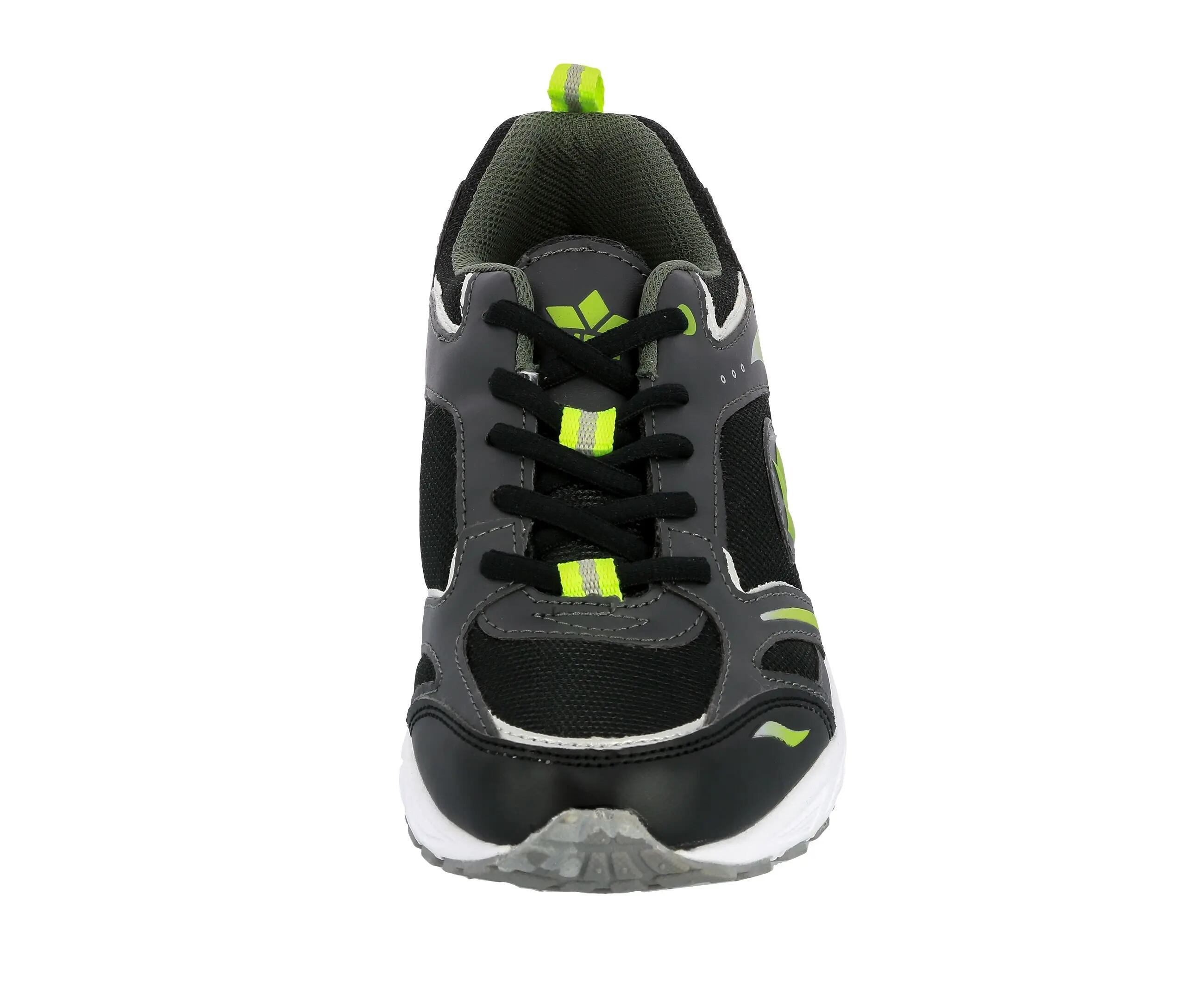 Chaussures - course - hommes - amortissantes, à lacets - gris/vert clair 3/6