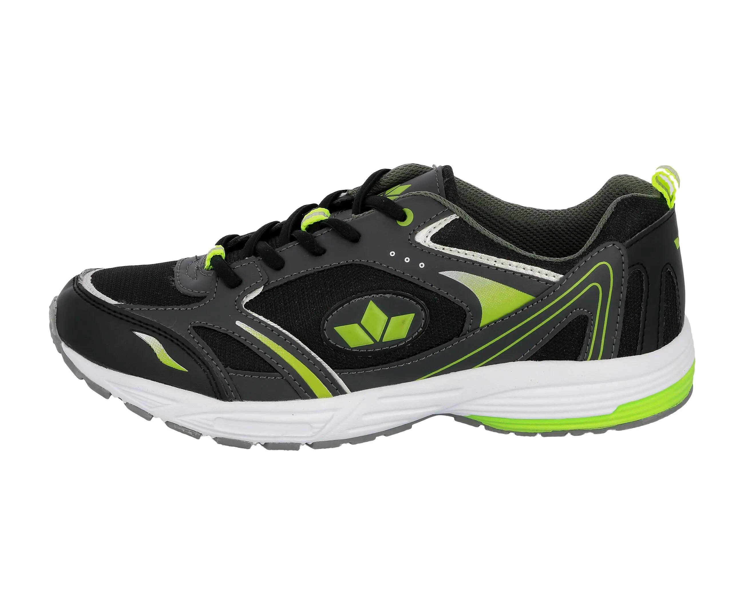 Chaussures - course - hommes - amortissantes, à lacets - gris/vert clair 2/6