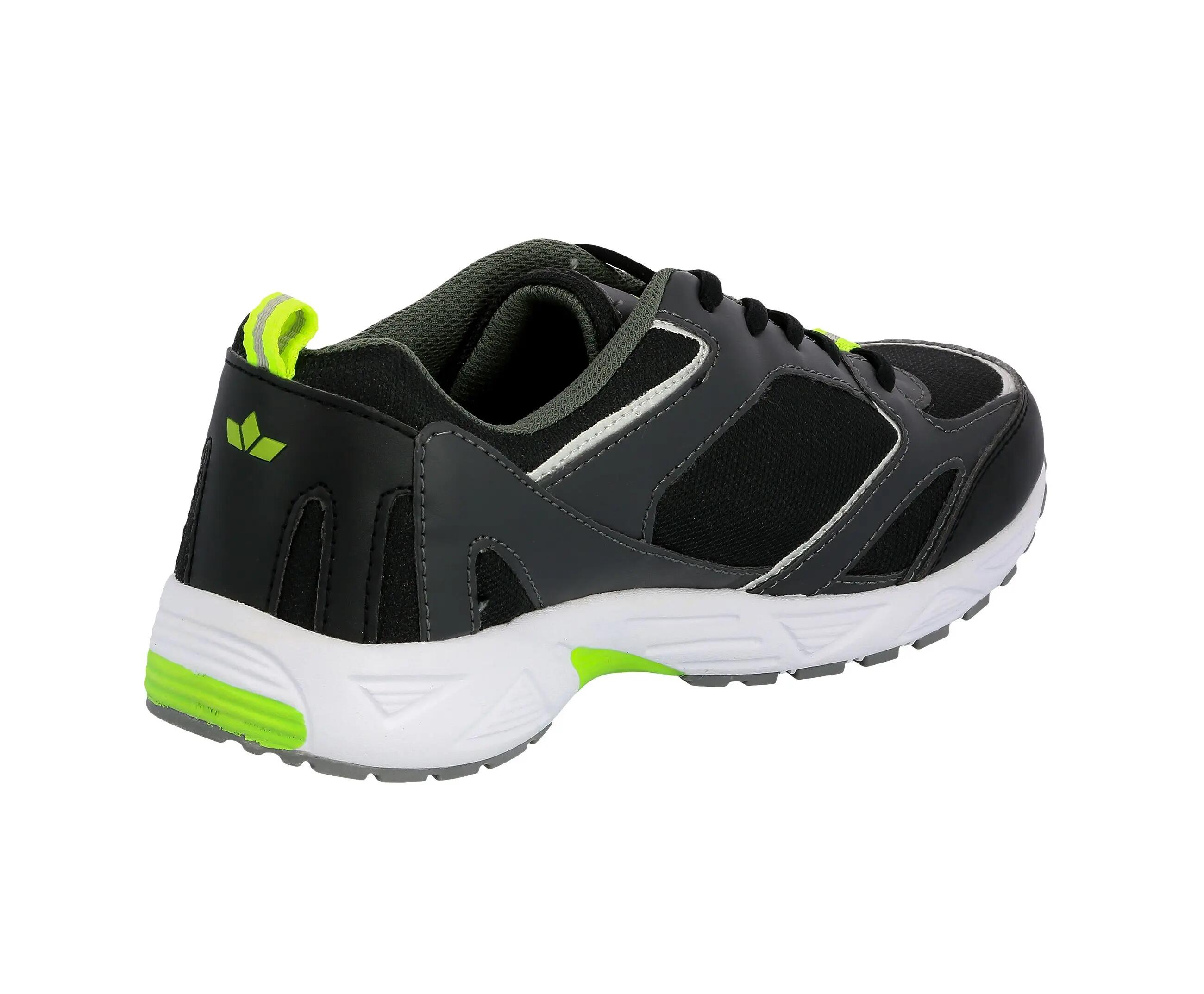 Chaussures - course - hommes - amortissantes, à lacets - gris/vert clair 4/6