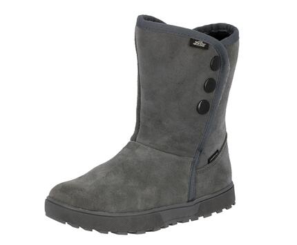 bottines - hiver - femme - suède - velcro ajustable - grises