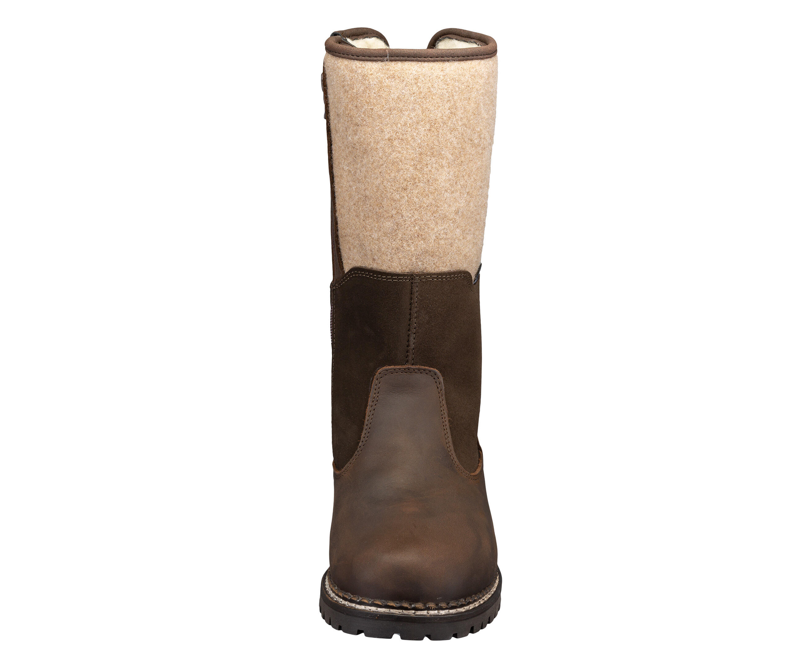 Bottes d'hiver - homme - imperméables, doublure agneau - marron 3/6