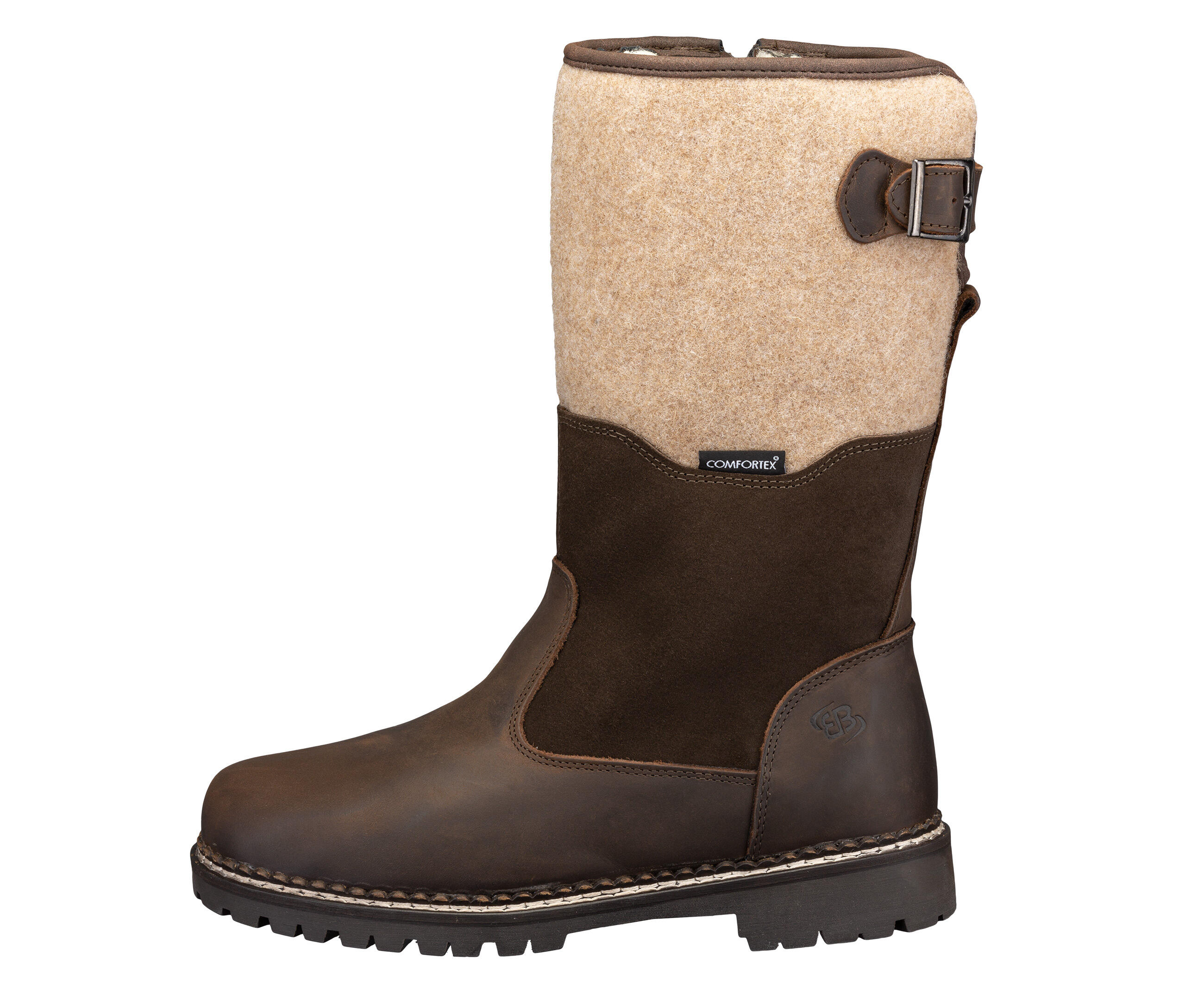 Bottes d'hiver - homme - imperméables, doublure agneau - marron 2/6