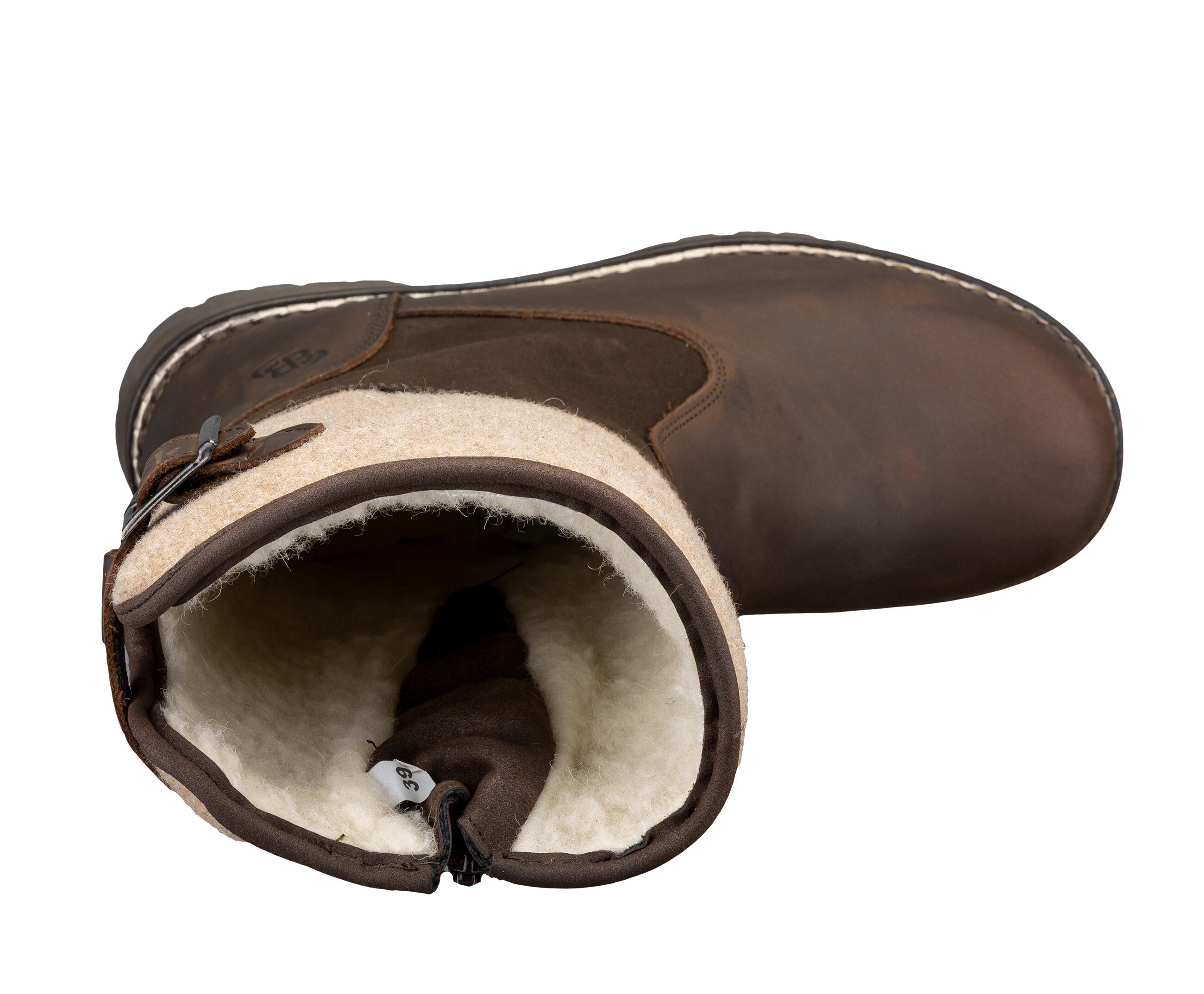 Bottes d'hiver - homme - imperméables, doublure agneau - marron 5/6