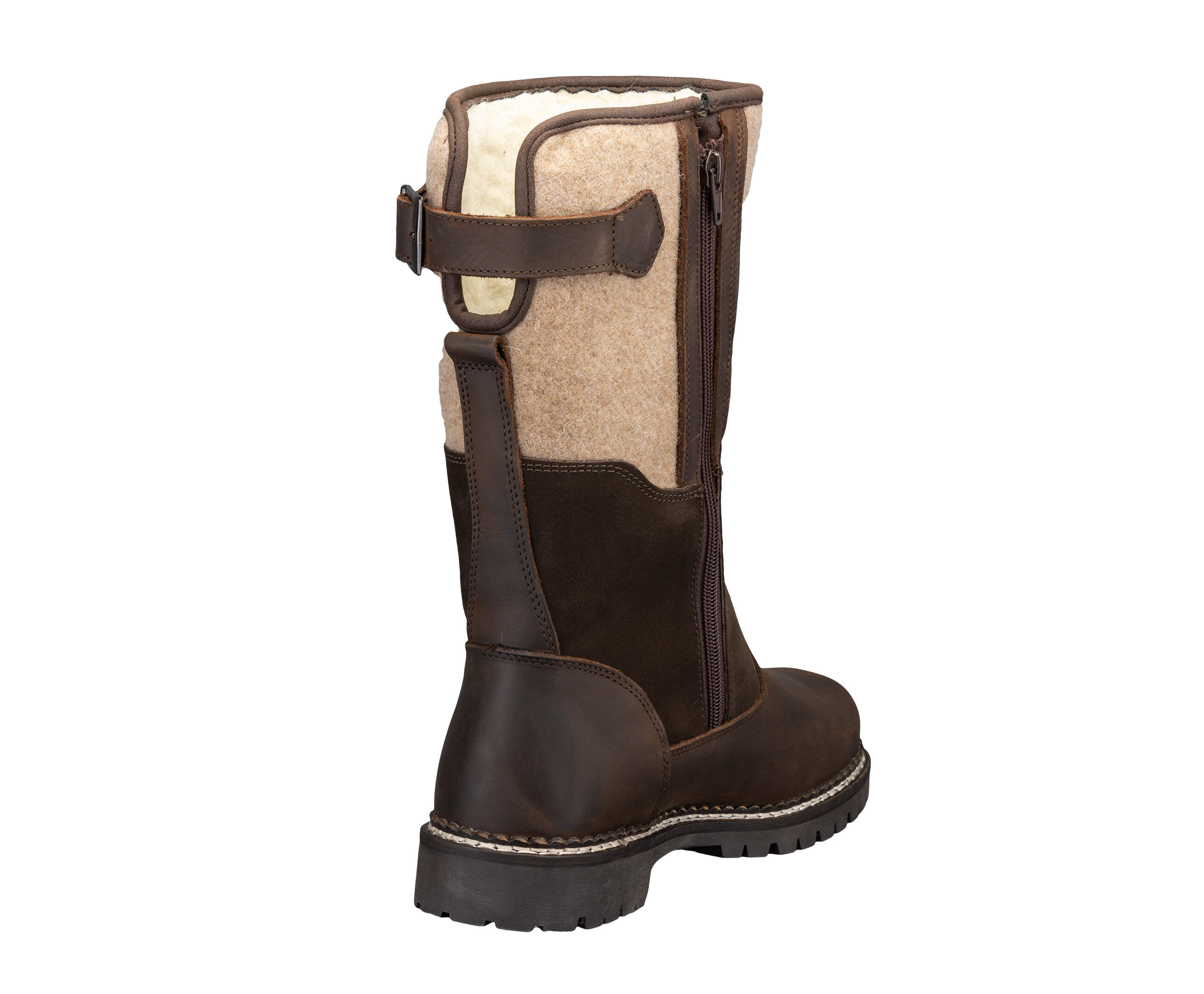 Bottes d'hiver - homme - imperméables, doublure agneau - marron 4/6
