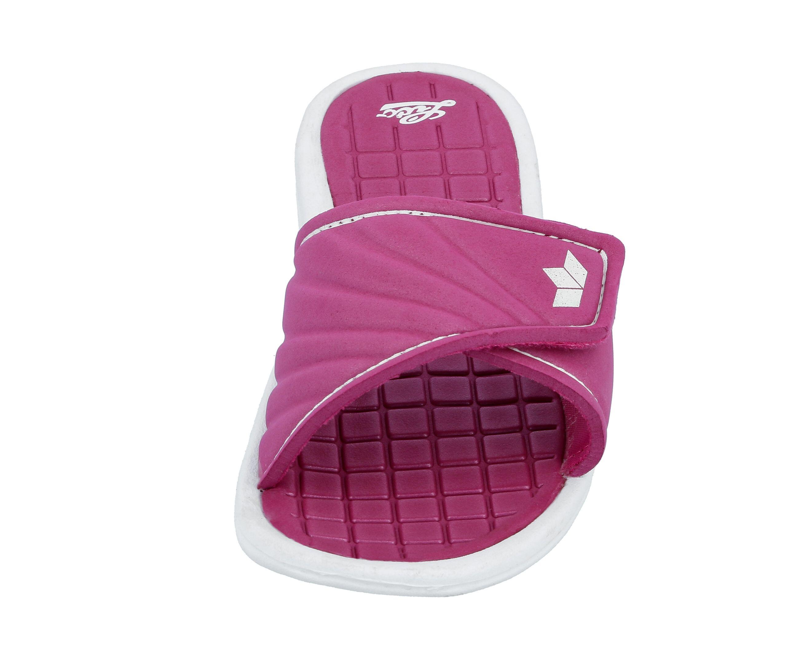 LICO Malediven women's bath sandal, synthetic, Velcro, pink 3/5