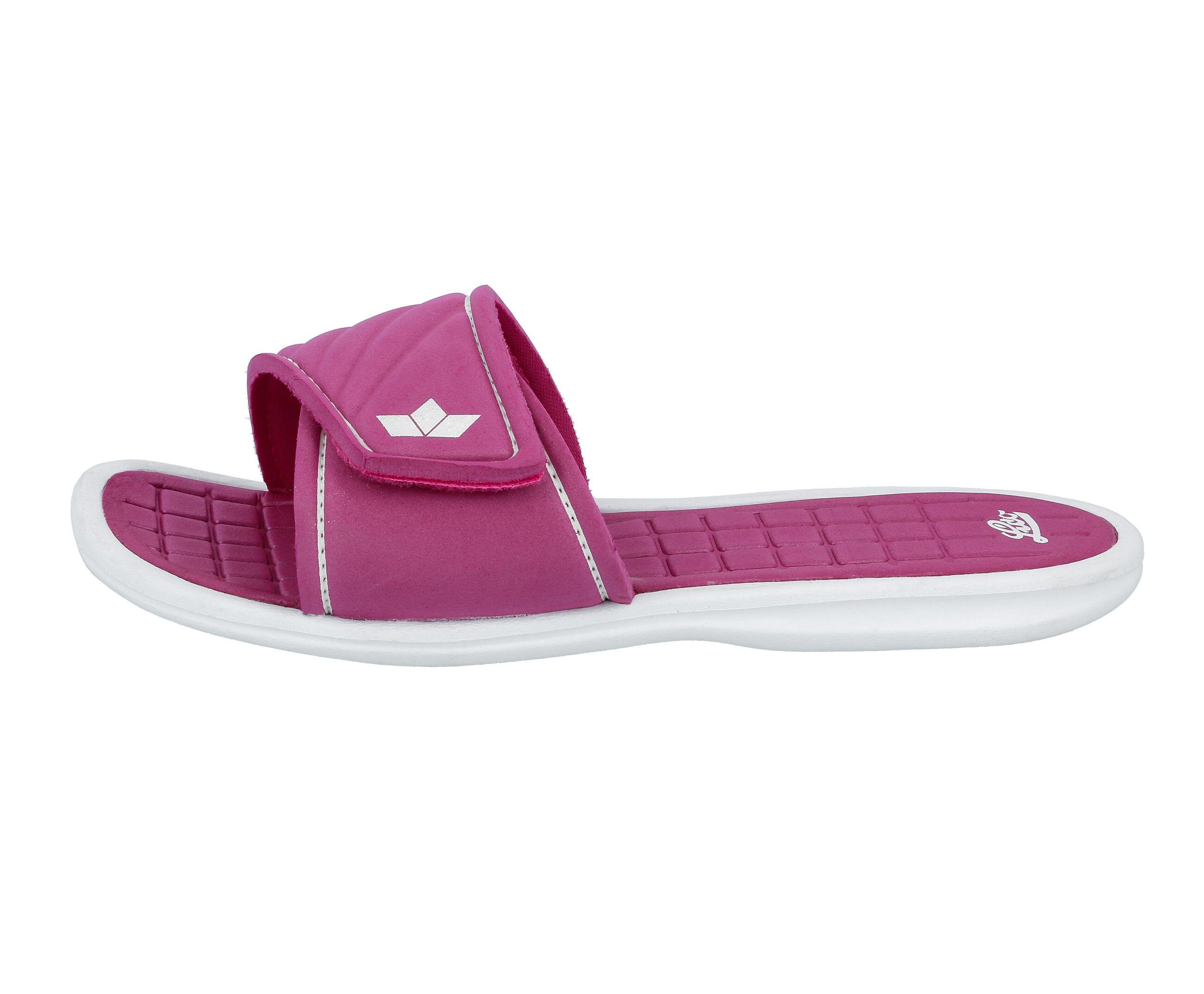 LICO Malediven women's bath sandal, synthetic, Velcro, pink 2/5