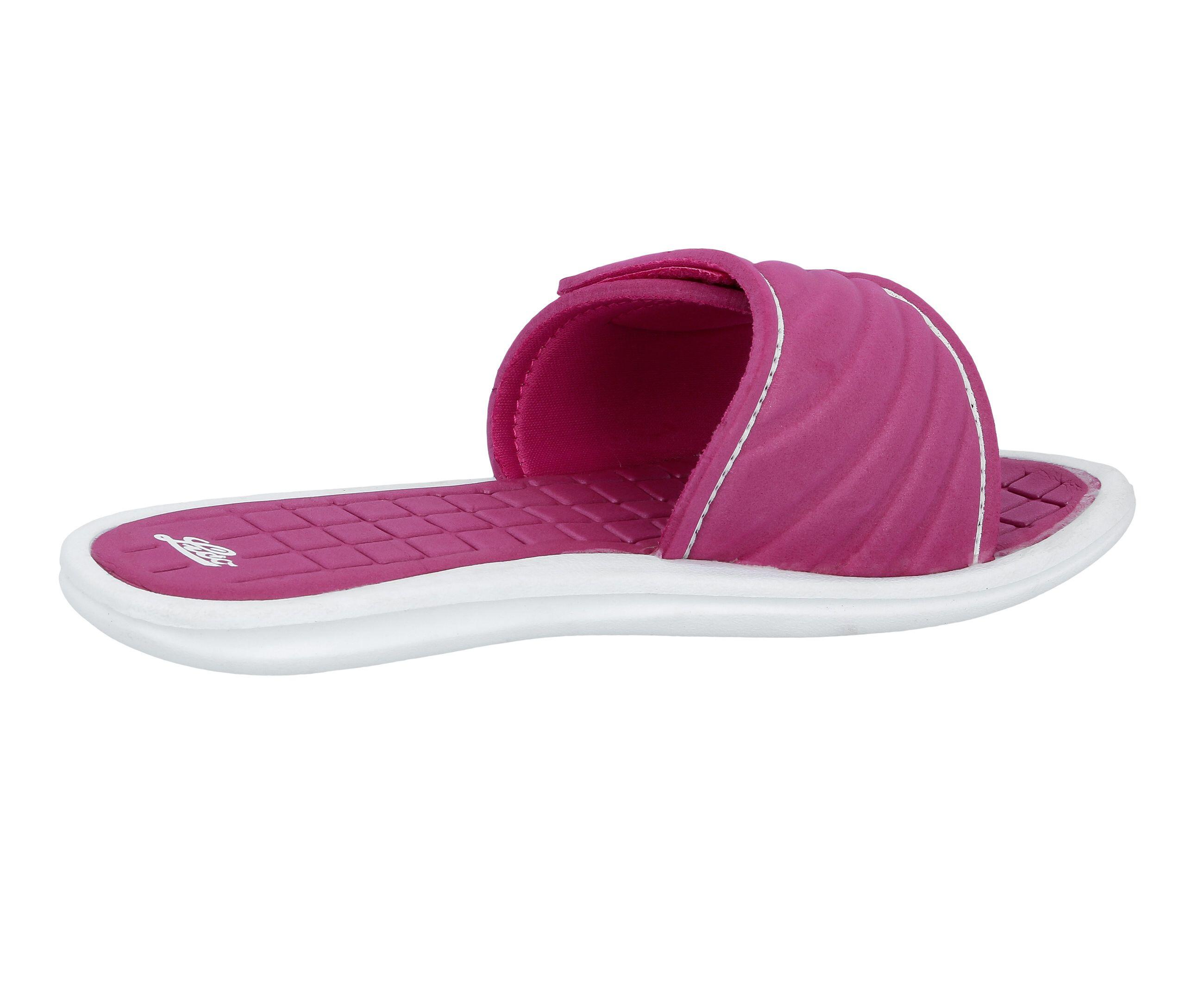 LICO Malediven women's bath sandal, synthetic, Velcro, pink 4/5