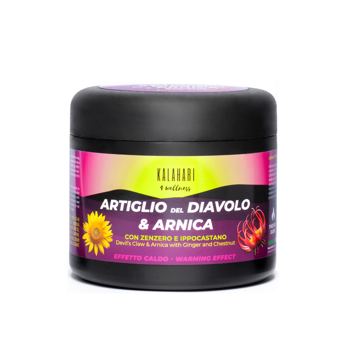 KALAHARI 4 WELLNESS Gel de Garra do Diabo e Arnica – Efeito de Calor, Massagens Musculares, 500ml
