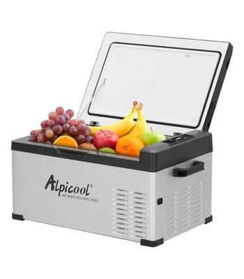 Elektrische koelkast auto of camping 12v alpicool c25 (vriest -20ºc)