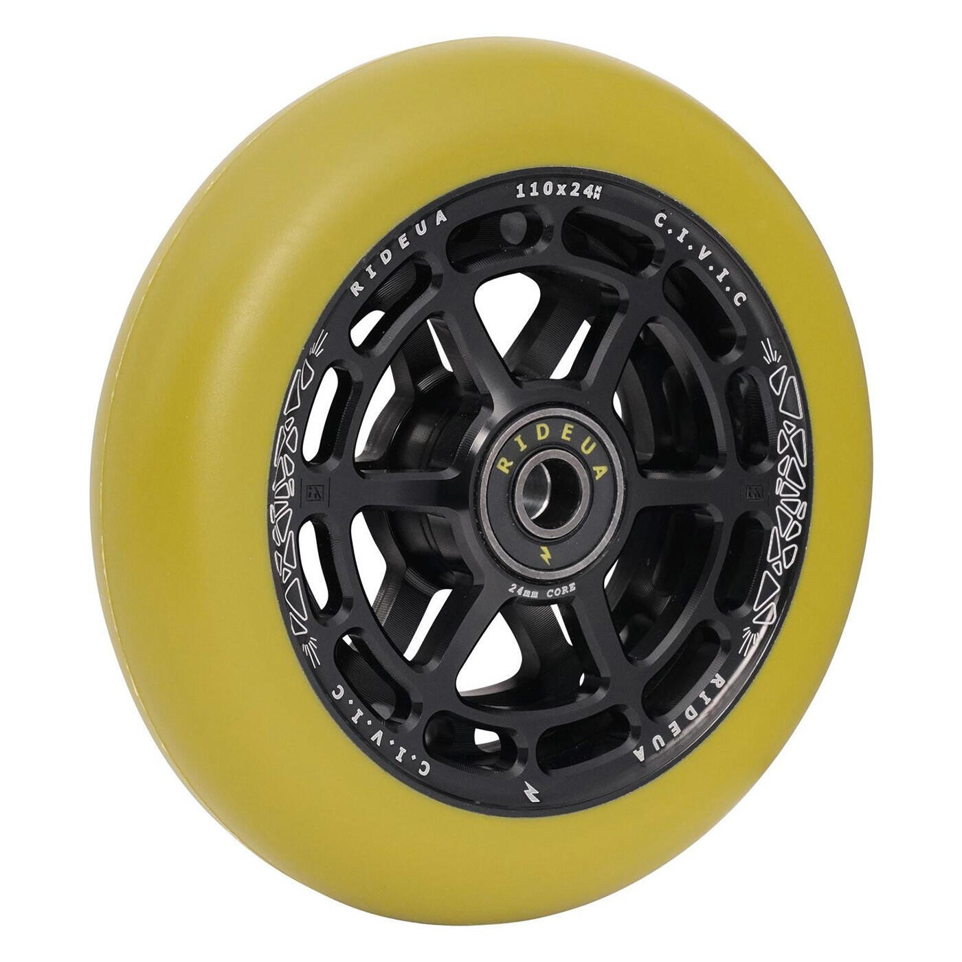 URBANARTT Roue Civic 110x24mm Noir Vert Militaire [x2] 2/6