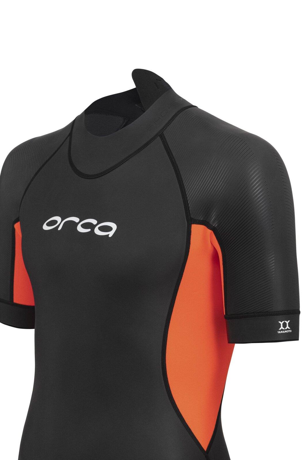 Schwimmen Neopren Shorty Freiwasser Herren - Vitalis Shorty schwarz/orange 4/7