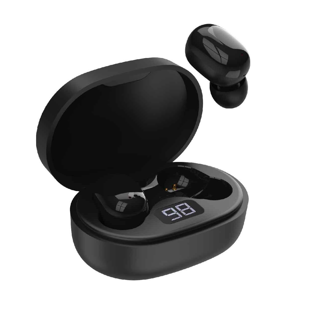 Laser Wireless Mini Earphones with Noise Control (Black)