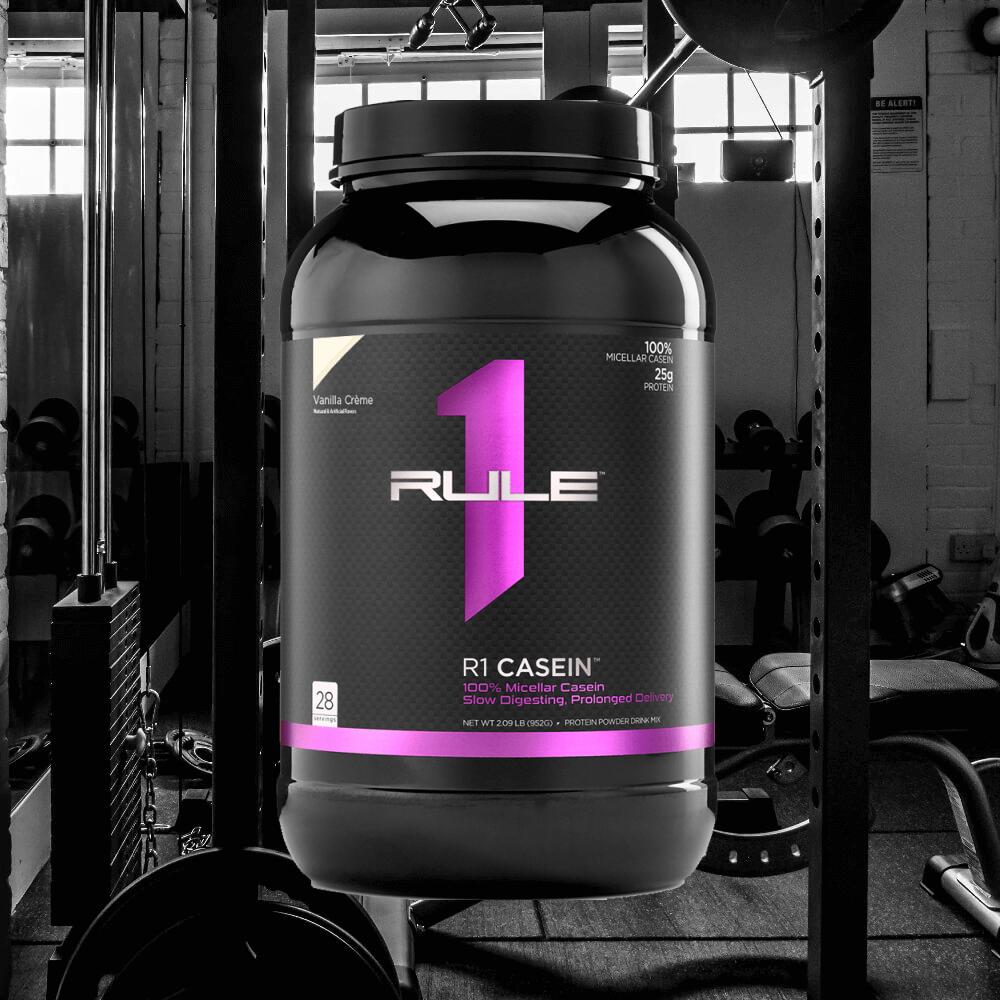 Rule1 R1 Casein Protein (2lbs) Vanilla Crème - Protéines - Caséine 2/3