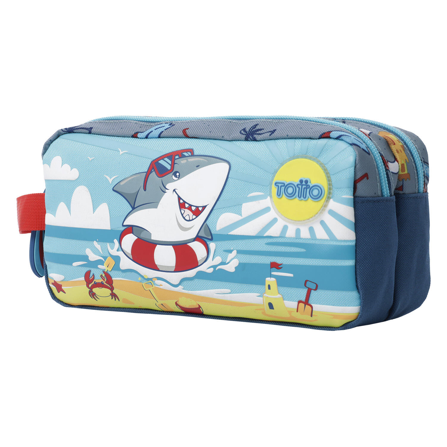 Totto Estuche infantil Little Surfer Gris Poliéster 23 x 12 x 9 cm 2/4