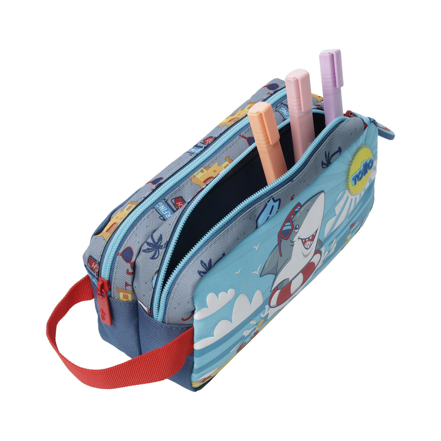 Totto Estuche infantil Little Surfer Gris Poliéster 23 x 12 x 9 cm 4/4