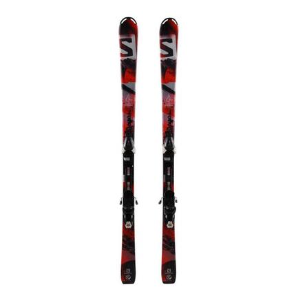 TWEEDEHANDS - Ski Occasion Salomon Qmax Junior + Fixations - GOEDE