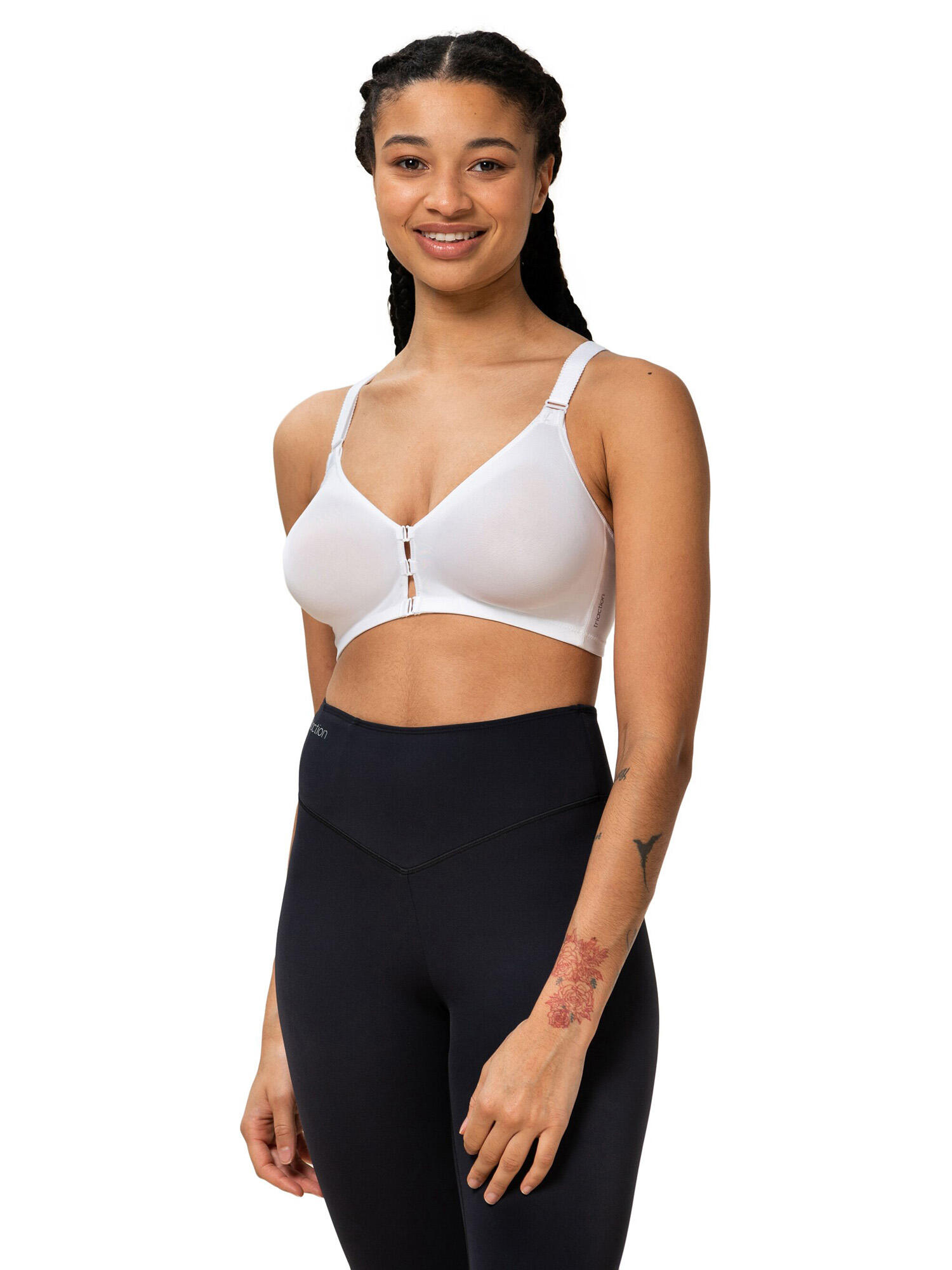 Bügelloser BH bequemer Halt Damen - Triaction Fitness weiß 5/5