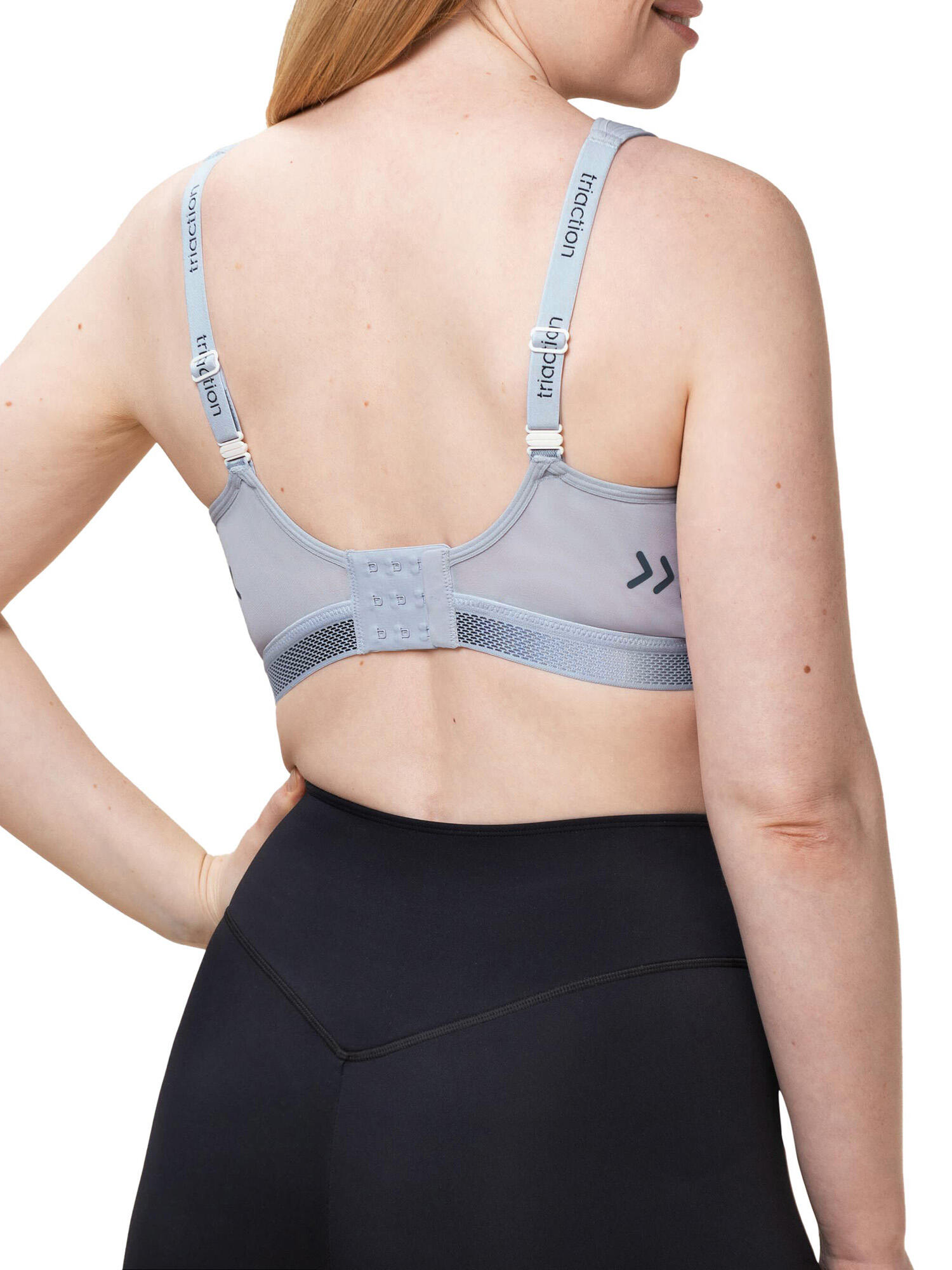 Sport-BH maximaler Halt Damen - Triaction Cardio Flow blaugrau 2/5
