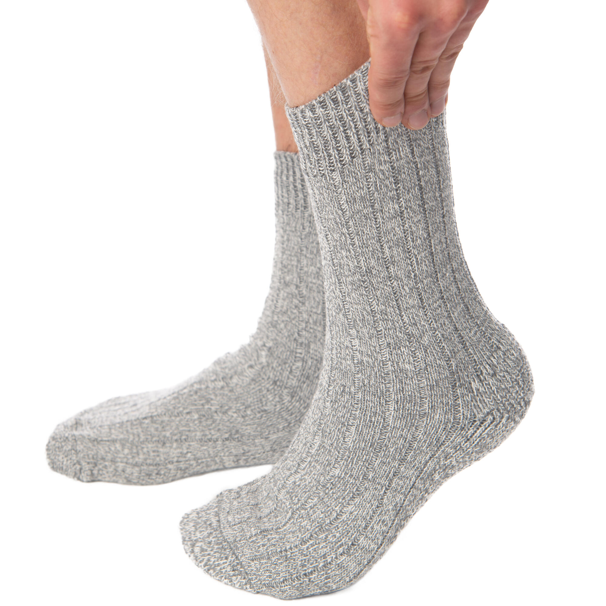 Damen Herren Wandern Norweger Socken dick Wollmischung Frottee-Innensohle 6 Paar 7/7